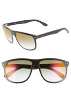 Women's Ray-ban 60mm Mirrored Sunglasses - Shiny Black Gradient Mirror