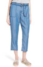 Women's Caslon Belted Chambray Crop Pants