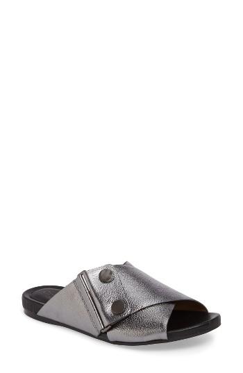 Women's Calvin Klein Pamice Cross Strap Sandal M - Metallic