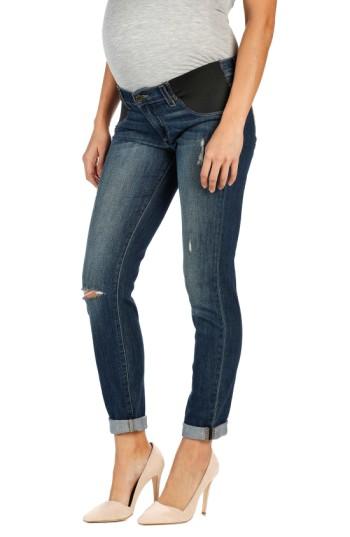 Women's Paige 'jimmy Jimmy' Boyfriend Skinny Maternity Jeans - Blue