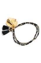 Women's J.crew Beaded Shell & Tassel Bracelet