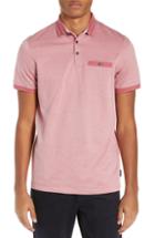 Men's Ted Baker London Munsan Slim Fit Short Sleeve Polo (m) - Coral