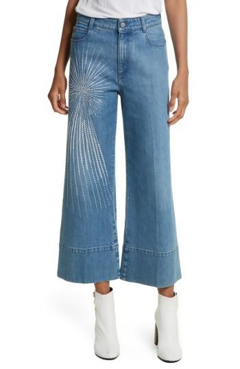 Women's Stella Mccartney Studded Denim Culottes