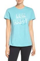 Women's Brooks 'run Happy' Smile Graphic Tee - Blue
