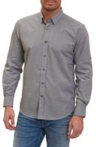 Men's Robert Graham Tailored Fit Houndstooth Sport Shirt, Size - Black