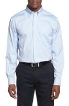 Men's Nordstrom Men's Shop Smartcare(tm) Traditional Fit Pinpoint Dress Shirt .5 34 - Blue