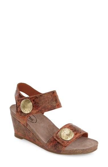 Women's Taos 'carousel 2' Wedge Sandal Eu - Brown