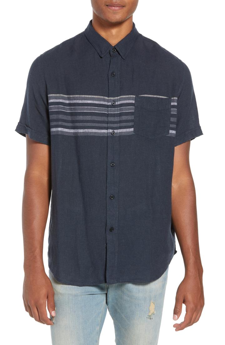 Men's Rails Carson Fit Stripe Woven Shirt