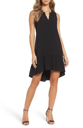Women's Charles Henry High/low Ruffle Shift Dress