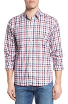 Men's Jeremy Argyle Fitted Check Sport Shirt, Size - Red