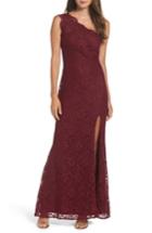 Women's Morgan & Co. One-shoulder Lace Gown
