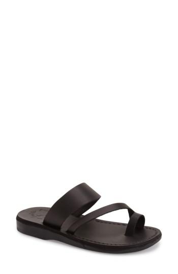 Women's Jerusalem Sandals 'zohar' Leather Sandal Us / 38eu - Black