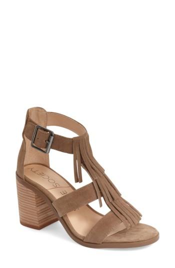 Women's Sole Society 'delilah' Fringe Sandal .5 M - Beige