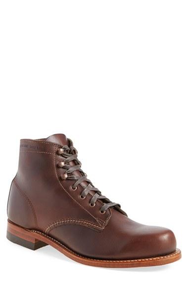 Men's Wolverine '1000 Mile' Plain Toe Boot D - Brown