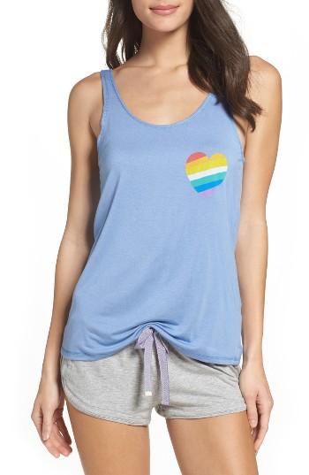 Women's Junk Food Heart Tank - Blue