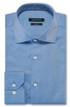 Men's Bugatchi Shaped Fit Solid Dress Shirt - Blue