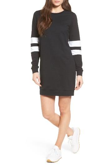 Women's Love, Fire Stripe Sleeve Sweatshirt Dress