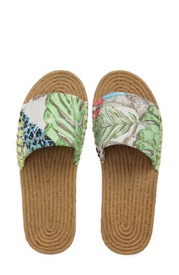 Women's Sakroots Emi Slide Sandal M - Green
