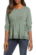 Women's Halogen Short Sleeve Shirttail Tee, Size - Pink