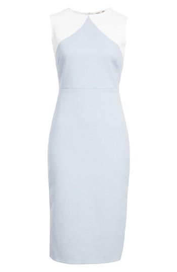 Women's Dvf Colorblock Sheath Dress - Grey
