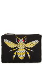 Frances Valentine Large Bee Leather Clutch -