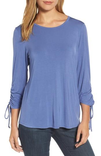 Women's Bobeau Tie Sleeve Top - Blue