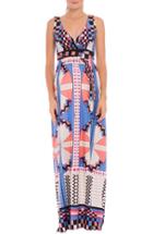 Women's Olian 'estelle' Print Maternity Maxi Dress - Blue