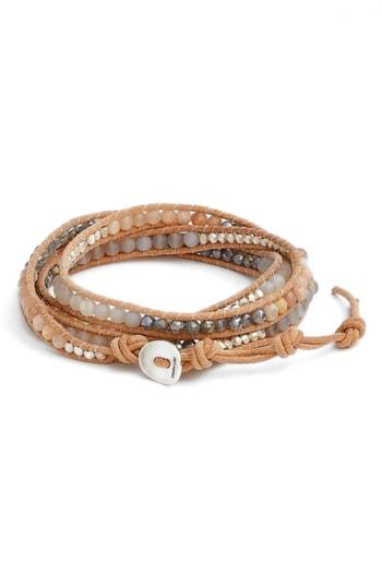 Women's Chan Luu Matte Sunstone Quintuple Wrap Bracelet