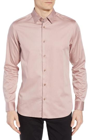 Men's Ted Baker London Crazee Slim Fit Stretch Sport Shirt (s) - Pink