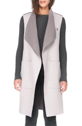 Women's Soia & Kyo Reversible Wool Blend Vest, Size - Brown