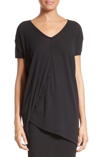 Women's Rick Owens Hiked Jersey Tee Us / 38 It - Black