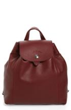 Longchamp Le Pliage Cuir Backpack - Red