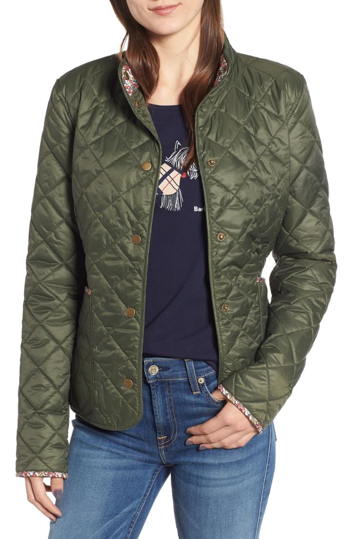 Women's Barbour X Liberty Evelyn Quilted Jacket Us / 8 Uk - Green