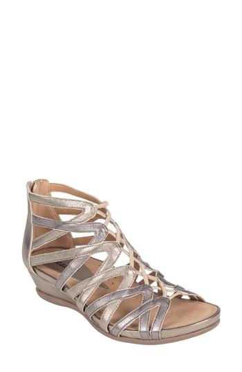 Women's Earth Juno Wedge Sandal M - Metallic