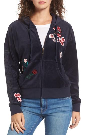 Women's Juicy Couture Sunset Velour Track Zip Hoodie