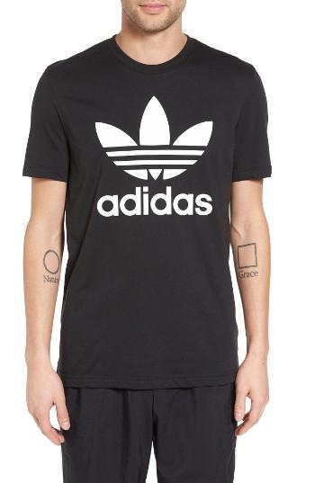 Men's Adidas Originals Trefoil Graphic T-shirt, Size - Black