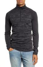 Men's Smartwool Merino 250 Base Layer Pattern Quarter Zip Pullover - Grey
