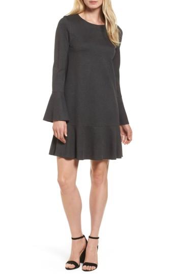 Women's Halogen Ruffle Knit Dress, Size - Grey