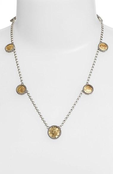Women's Konstantino 'goddess' Coin Necklace