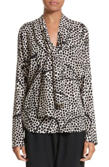 Women's Zero + Maria Cornejo Elena Elliott Dot Stretch Silk Top