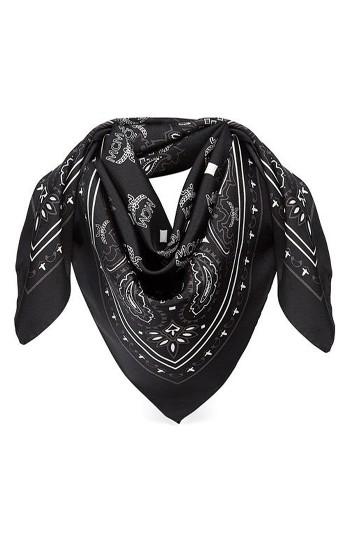 Women's Mcm Logo Silk Bandana Scarf