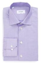 Men's Eton Slim Fit Geometric Dress Shirt - Purple