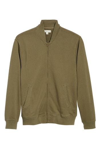 Men's J.crew French Terry Bomber Jacket - Green