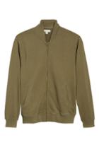 Men's J.crew French Terry Bomber Jacket - Green