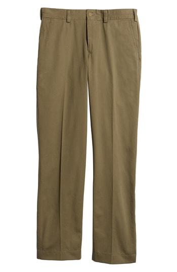 Men's Bills Khakis M3 Straight Fit Vintage Twill Flat Front Pants X Unhemmed - Green
