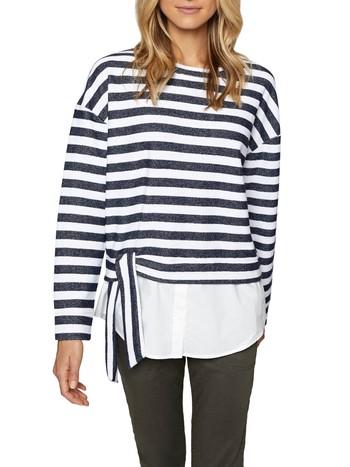 Women's Sanctuary Ally Layered Look Sweatshirt - Blue