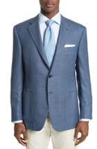 Men's Canali Siena Classic Fit Silk & Wool Blazer R Eu - Blue