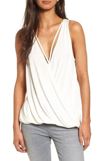 Women's Lush Strappy Surplice Tank - Ivory