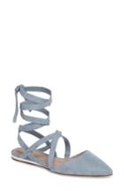 Women's Bcbg Noel Ankle Wrap Flat .5 M - Blue