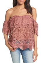 Women's Lovers + Friends Life's A Beach Off The Shoulder Top - Pink
